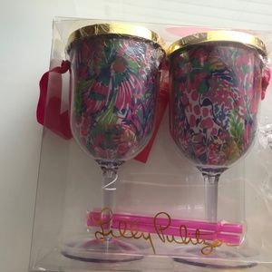 Lilly Pulitzer wine glasses